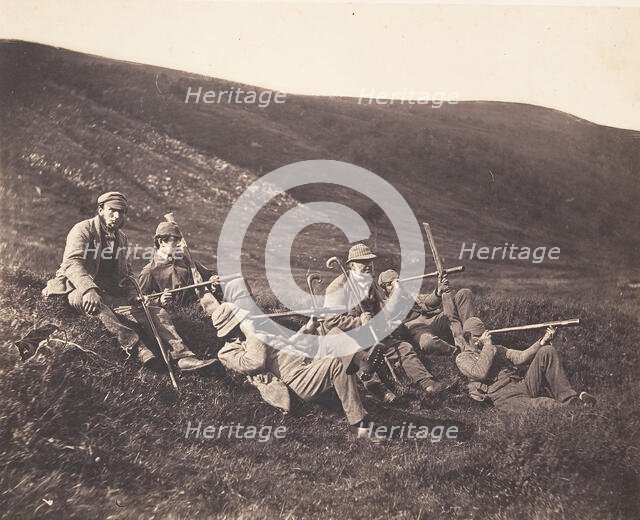 Spying in Glenfeshie, ca. 1858. Creator: Horatio Ross.