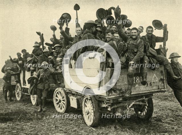 'Happy Warriors: Canadians returning from a successful attack', First World War, c1916, (c1920).  Creator: Unknown.