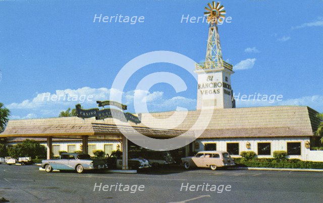 El Rancho Vegas Hotel, Las Vegas, Nevada, USA, 1956. Artist: Unknown