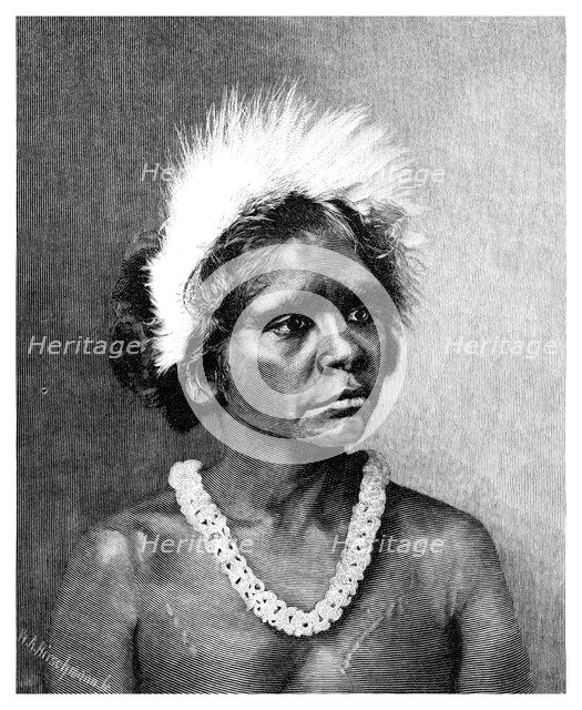 An Aboriginal Woman, 1886.Artist: WA Hirschmann
