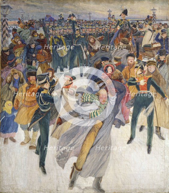 'The Decembrist Revolt at the Senate Square on December 14, 1825', late 19th century. Artist: Dmitry Kardovsky