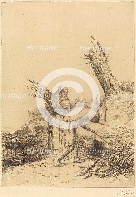 Fagot-makers (Les faiseurs de fagots). Creator: Alphonse Legros.