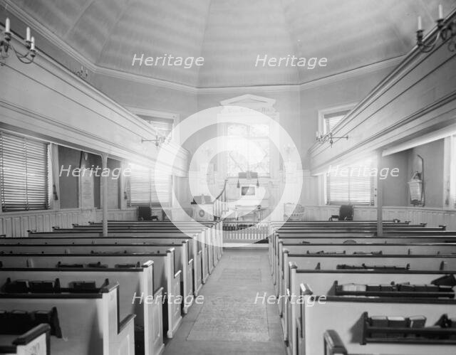 Interior, Old Swede's [Gloria Dei] Church, Philadelphia, Pa., c1908. Creator: Unknown.