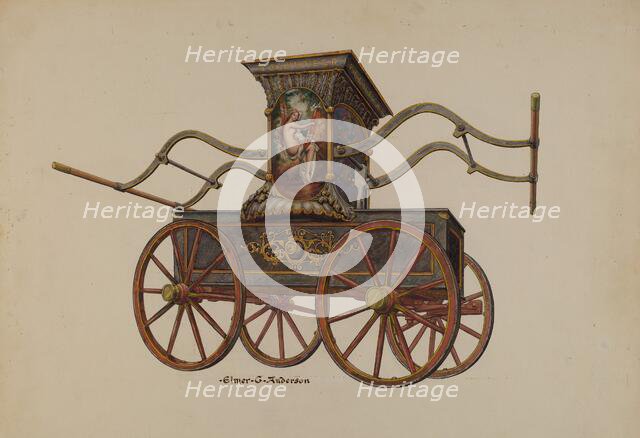 Fire Engine Pumper, c. 1937. Creator: Elmer G Anderson.