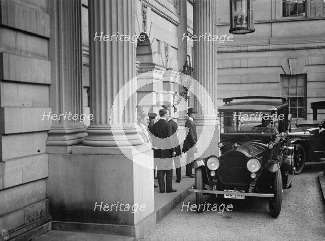 Belgian Mission To U.S. Arriving At Lars I.E. Larz Anderson Home, 1917. Creator: Harris & Ewing.