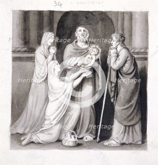 'The Presentation in the Temple', 19th century. Artist: Corbould Family