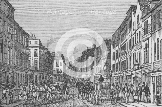'Tooley Street in the First Half of the Nineteenth Century', c1840, (1912). Artist: Unknown.