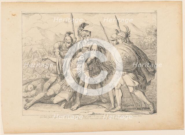 The Death of Lausus, early 19th century. Creator: Bartolomeo Pinelli.