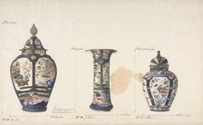 Design for Three Vases, ca. 1770-85. Creator: Anon.