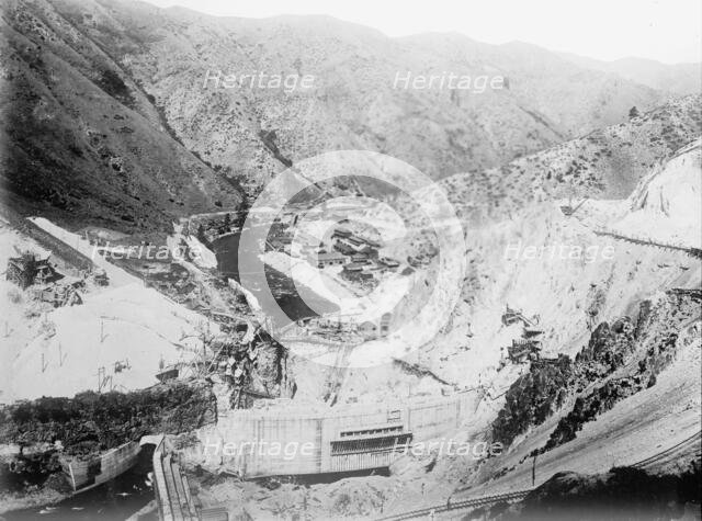 Bureau of Reclamation - Arrowcock [sic] Dam, Boise, Idaho; Showing Tunnel..., 1912. Creator: Harris & Ewing.