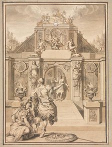 Perseus and Minerva before a Temple, first third 18th century?. Creator: Jan Goeree (Dutch, 1670-1731).