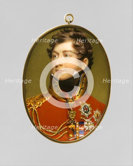 George IV (1762-1830) as Prince Regent, after Lawrence, 1816. Creator: Henry Bone.