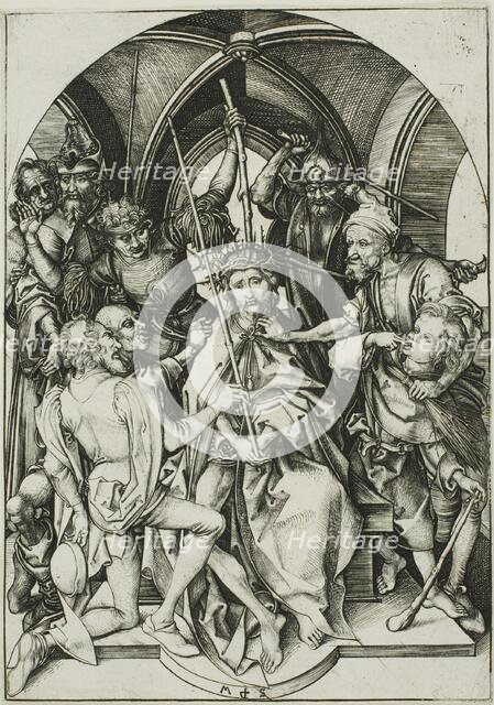 Christ Crowned With Thorns, from The Passion, c. 1475. Creator: Martin Schongauer.