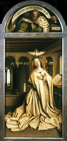 The Ghent Altarpiece. Adoration of the Mystic Lamb: Virgin Annunciate, 1432. Creator: Eyck, Jan van (1390-1441).