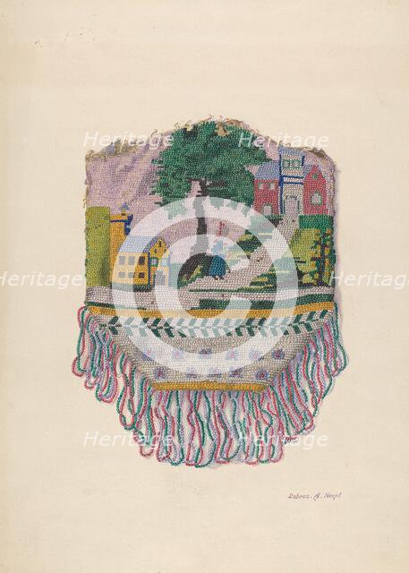 Knit Beaded Bag, c. 1938. Creator: Dolores Haupt.