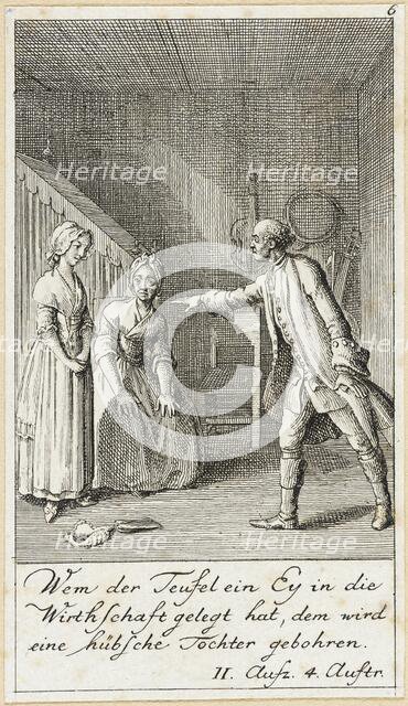 Plate 6 for Schiller's 'Intrigue and Love', 1785. Creator: Daniel Nikolaus Chodowiecki.