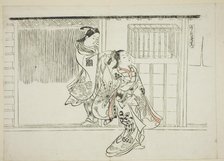 Comb Rashomon (Sashigushi Rashomon), no. 3 from a series of 12 prints depicting..., c1716-35. Creator: Okumura Masanobu.