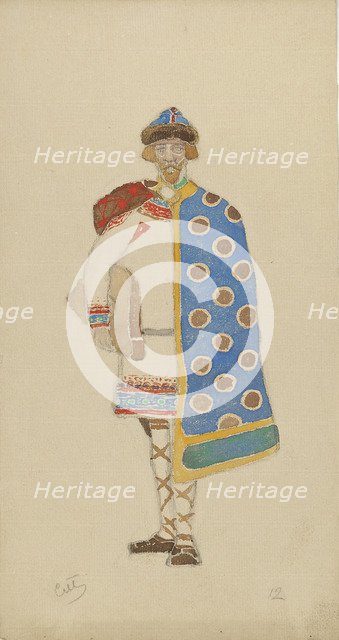 Costume design for the opera Snow Maiden by N, Rimsky-Korsakov, 1910s.
