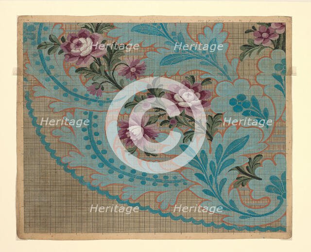 Mise-en-carte (Point-paper), France, 1760/90. Creator: Unknown.