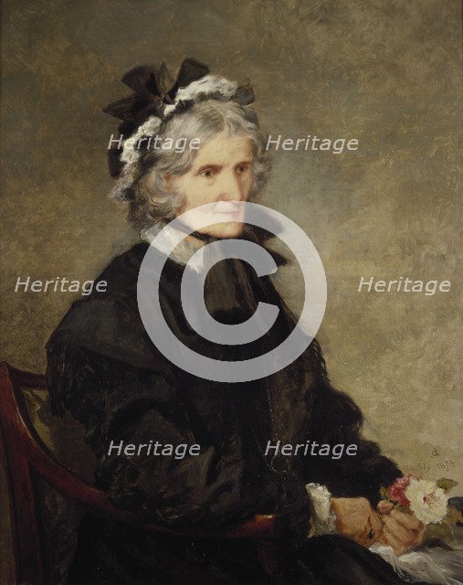 'Portrait of the Artist's Mother', 1874.                                              Artist: Sir John Gilbert
