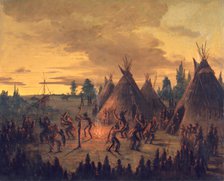 War Dance, Sioux, 1845-1848. Creator: George Catlin.