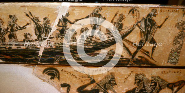 Detail from the Francois Vase, c6th century BC. Artists: Ergotimos, Kleitias.