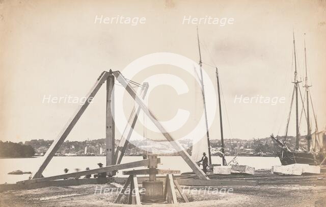 Construction of Washington Aqueduct, 1858-1859. Creator: Lewis Emory Walker.
