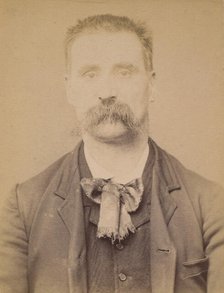 Renaud. Jules. 41 ans, né à Anteuil (Doubs). Cordonnier. Anarchiste. 27/2/94. , 1894. Creator: Alphonse Bertillon.