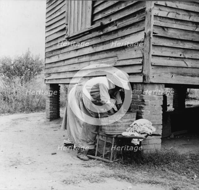 Washing facilities on a Greene County, Georgia, tenant farm, 1937. Creator: Dorothea Lange.