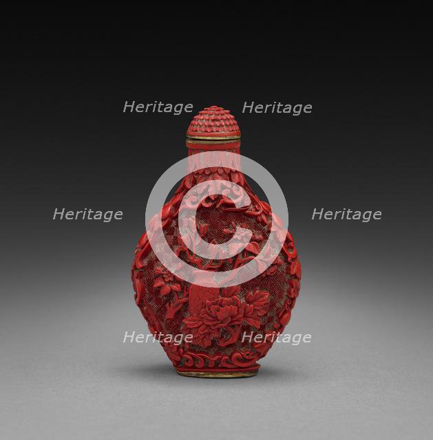 Snuff Bottle with Flowers, 1736-1795. Creator: Unknown.