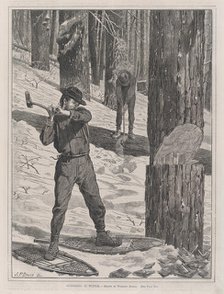 Lumbering in Winter (Every Saturday, Vol. II, New Series), January 28, 1871. Creator: John Parker Davis.