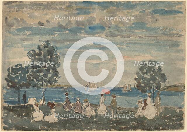 Figures on a Beach, 1910/1915. Creator: Maurice Brazil Prendergast.