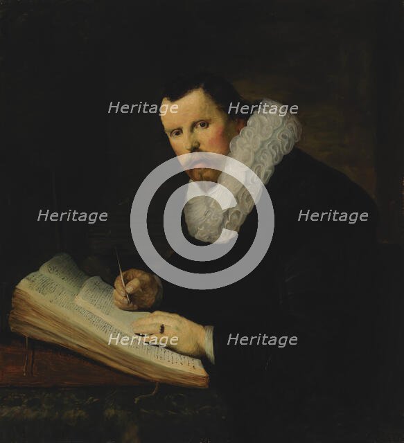 Calligrapher Lieven Willemsz van Coppenol, copy after Rembrandt, 1893. Creator: Hanna Ronnberg.