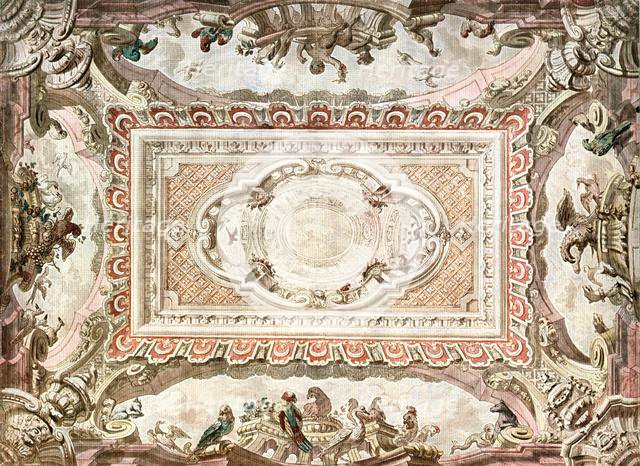 Design for a ceiling-painting, Netherlands, (1928). Creator: Unknown.