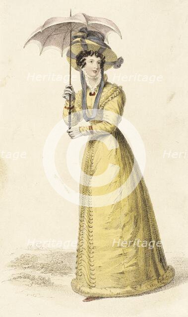 Fashion Plate (Walking Dress), 1826. Creator: Rudolph Ackermann.