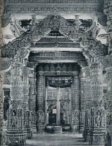 'Marble Sculpture at an entrance to a Jain Temple at Dilwara, Mount Abu', c1100.  Artist: Unknown.