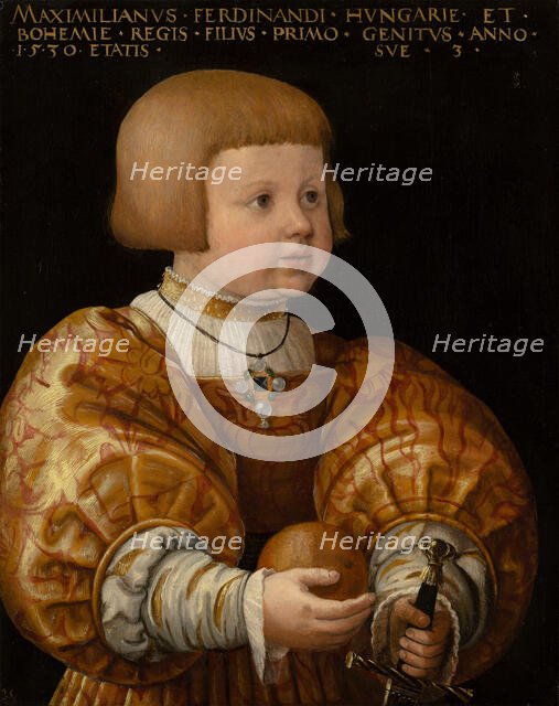 Portrait of Maximilian of Austria (1527-1576), Aged Three. Creator: Jakob Seisenegger.