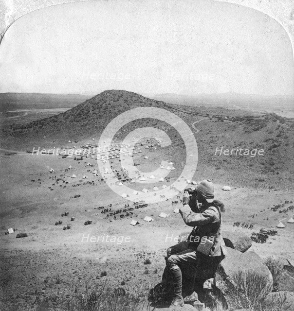 Looking into the Orange Free State, Boer War, South Africa, 1900.Artist: Underwood & Underwood