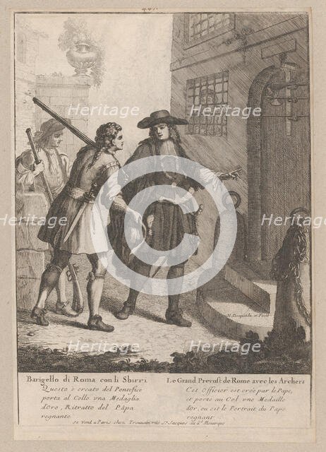 The Great Provost of Rome with his Archers, 1648-1700., 1648-1700. Creator: Nicholas Boucquet.