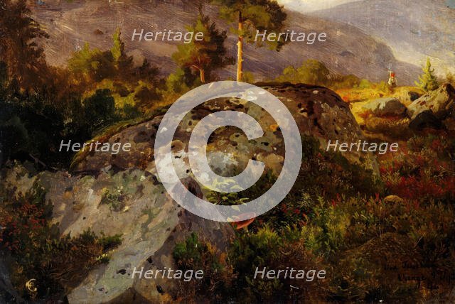 Landscape Study from Vaga, 1846. Creator: Hans Gude.