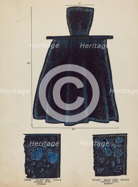 Apron, c. 1936. Creator: Roberta Elvis.
