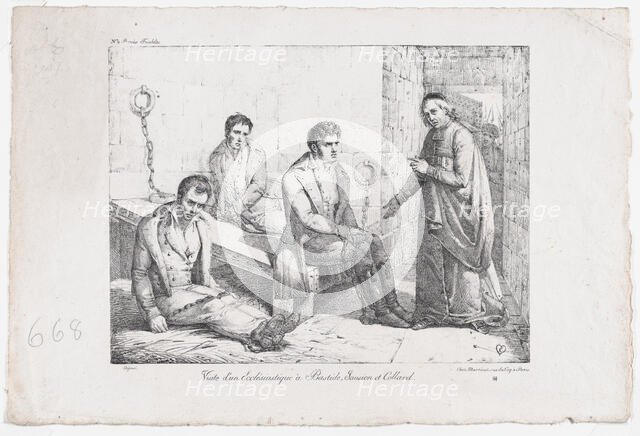 Visit of a Clergyman to Bastide, Sausion, and Collard, ca. 1825. Creator: Sebastien Coeure.