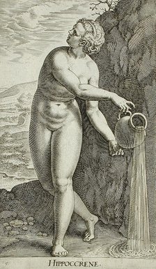 Hippoccrene, 1587. Creator: Philip Galle.