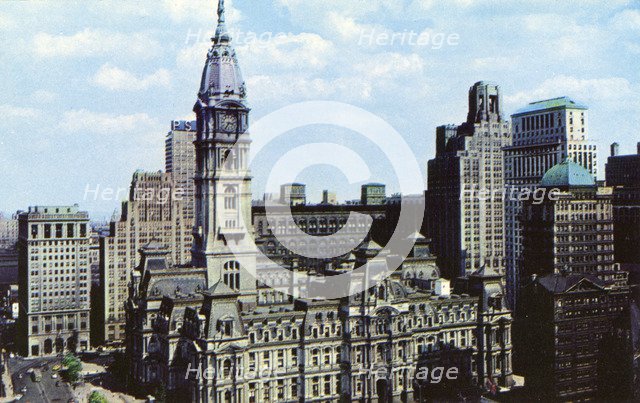 City Hall, Philadelphia, Pennsylvania, USA, 1953. Artist: Unknown