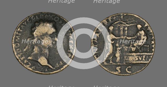 Coin Portraying Emperor Domitian, (88 ?). Creator: Unknown.