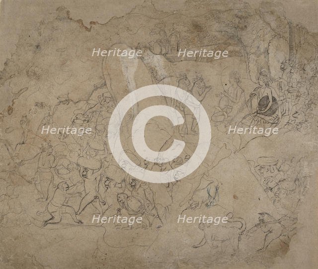 Building the Bridge to Lanka, ca. 1800. Creator: Unknown.