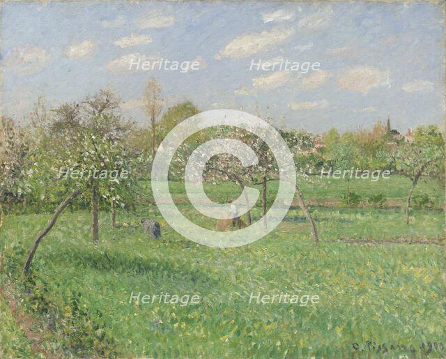 Spring morning with clouds, Éragny, 1900. Creator: Pissarro; Camille (1830-1903).