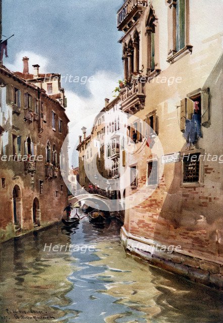 'Rio del Olio', Venice, Italy, 1907 (1908-1909).Artist: William Alister Macdonald