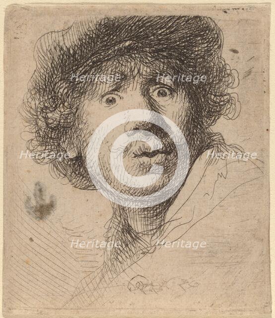 Self-Portrait in a Cap, Open-Mouthed, 1630. Creator: Rembrandt Harmensz van Rijn.