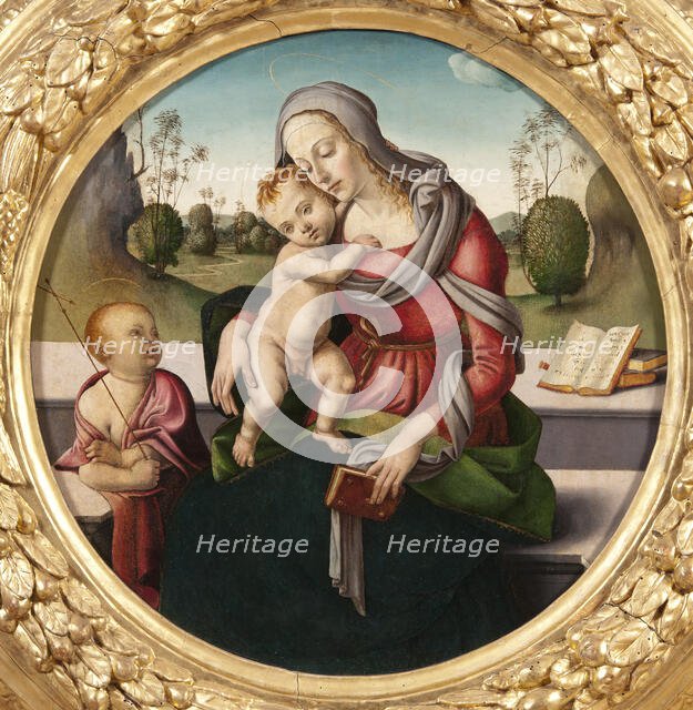 Madonna and Child and the Infant St John. Creator: School of Piero Di Cosimo.